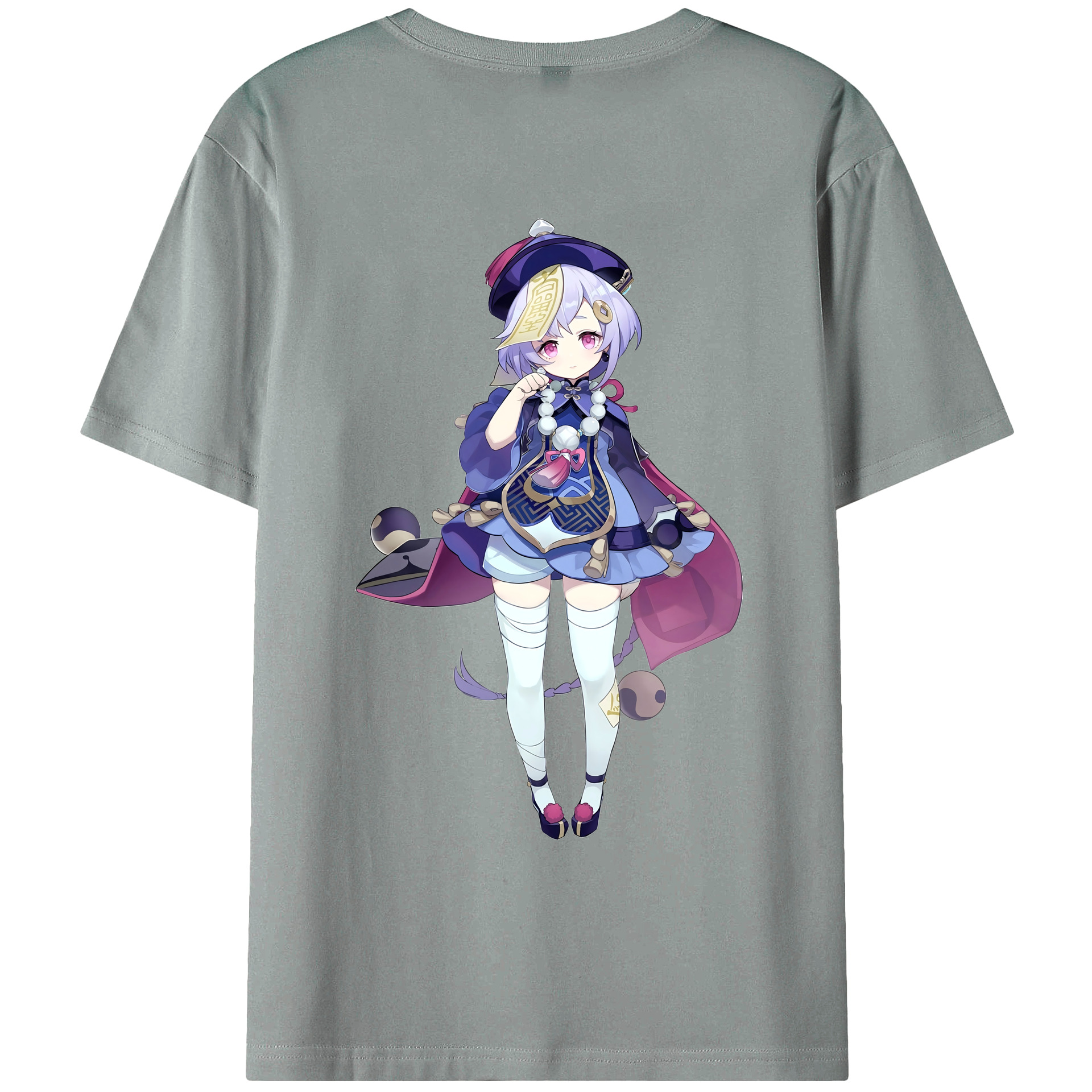 げんし神 七七 なな  genshin Nana 綿100％ メンズ半袖Tシャツ（バックプリント） 通気性
